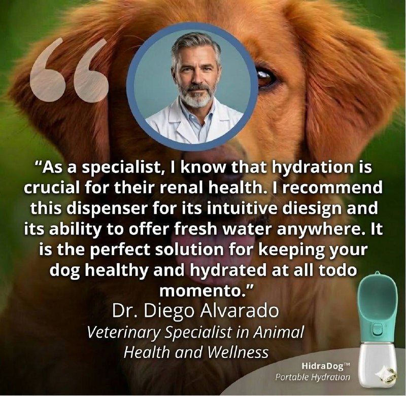 Hidratante portátil para perros