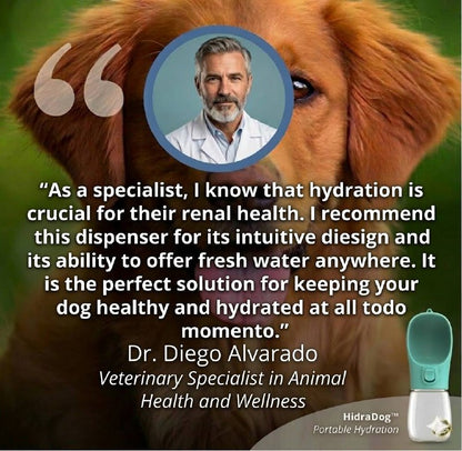 Hidratante portátil para perros